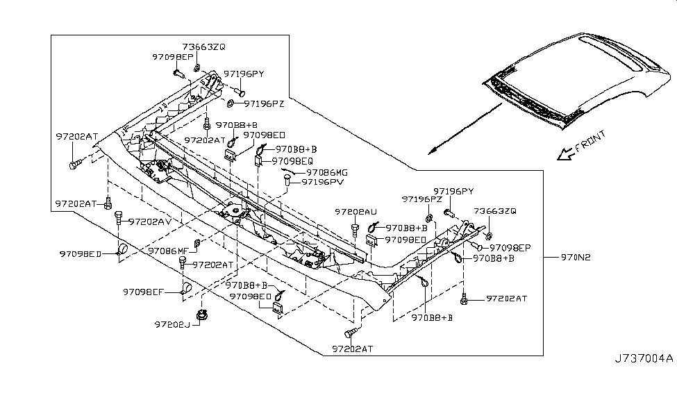 Nissan 971A9-1GR0A Cover-Hole