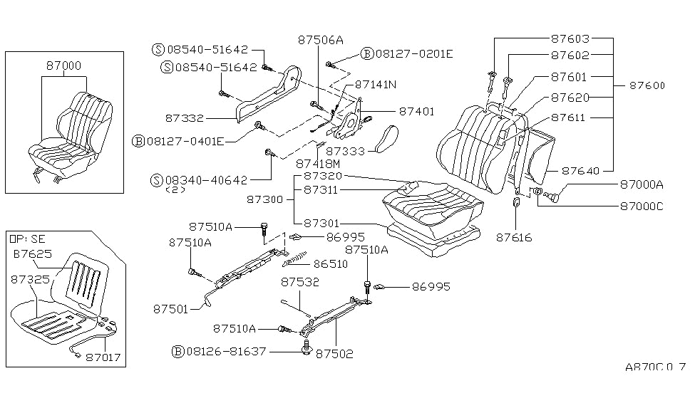 Nissan 87503-41G00 Wire-Release