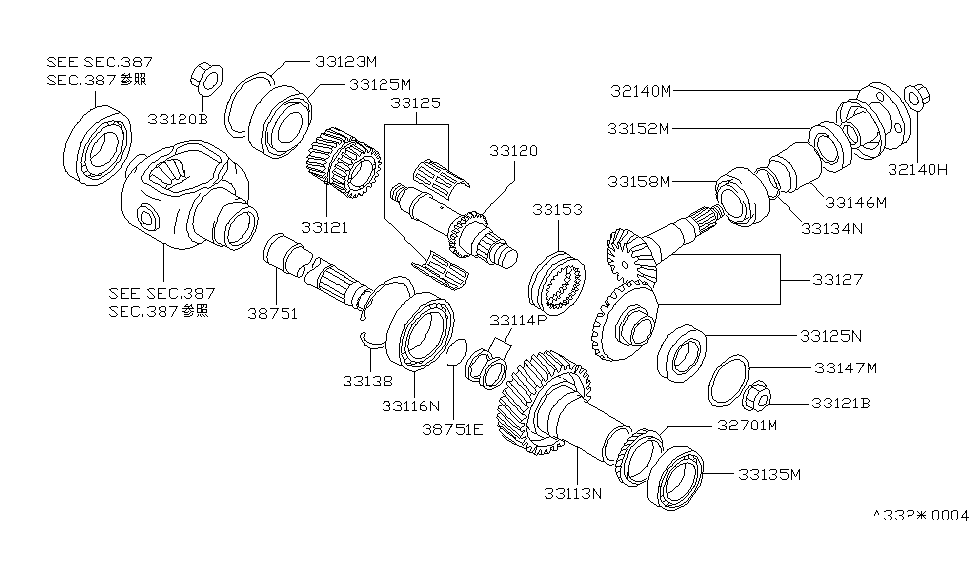 Nissan 33123-56E08 Shim-Adjust,Counter Shaft