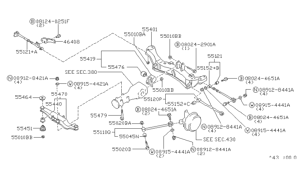 Nissan 55440-40R00 INSULATOR-Differential Mounting