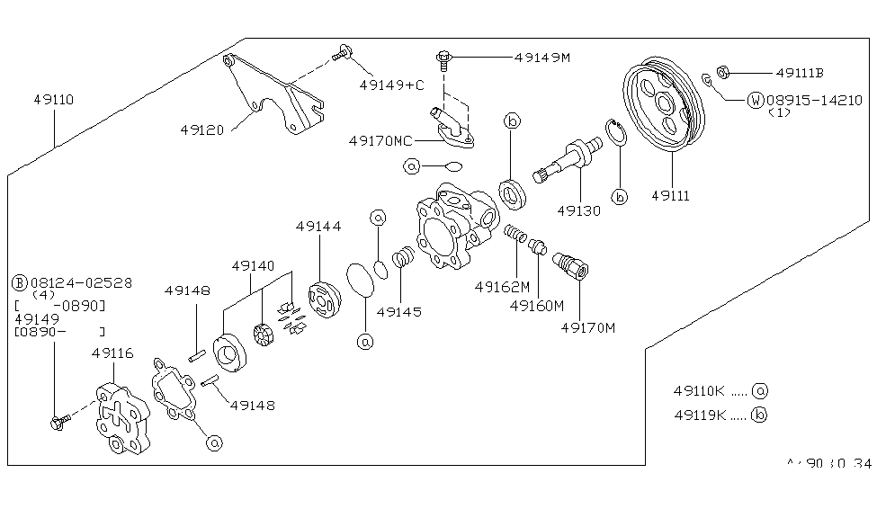 Nissan 49120-30R00 Bracket Assy-Power Steering Pump