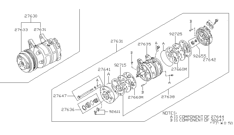 Nissan 92647-51L60 Key Set-Compressor