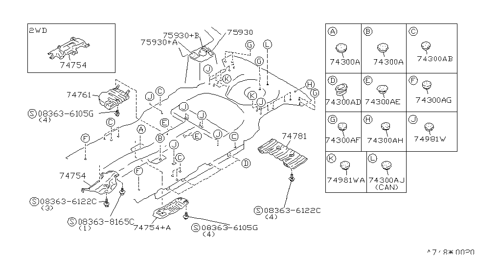 Nissan 08363-8165C Screw