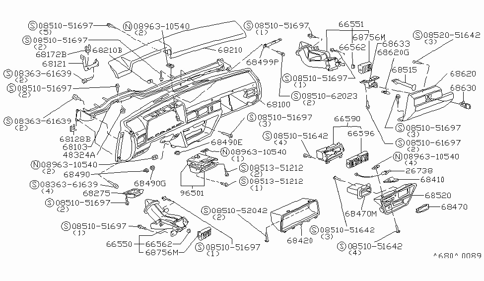 68715-M7000 Nissan Nozzle-CNTR-BRN