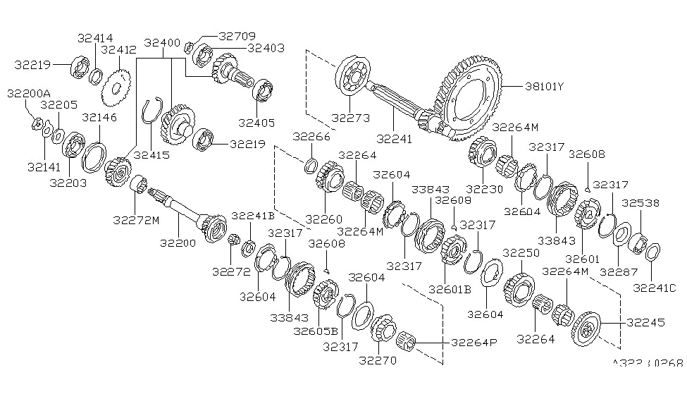 Nissan 32266-M5101 SPACER Main Gear