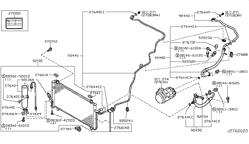 Nissan 081A0-6122A Bolt-Hex