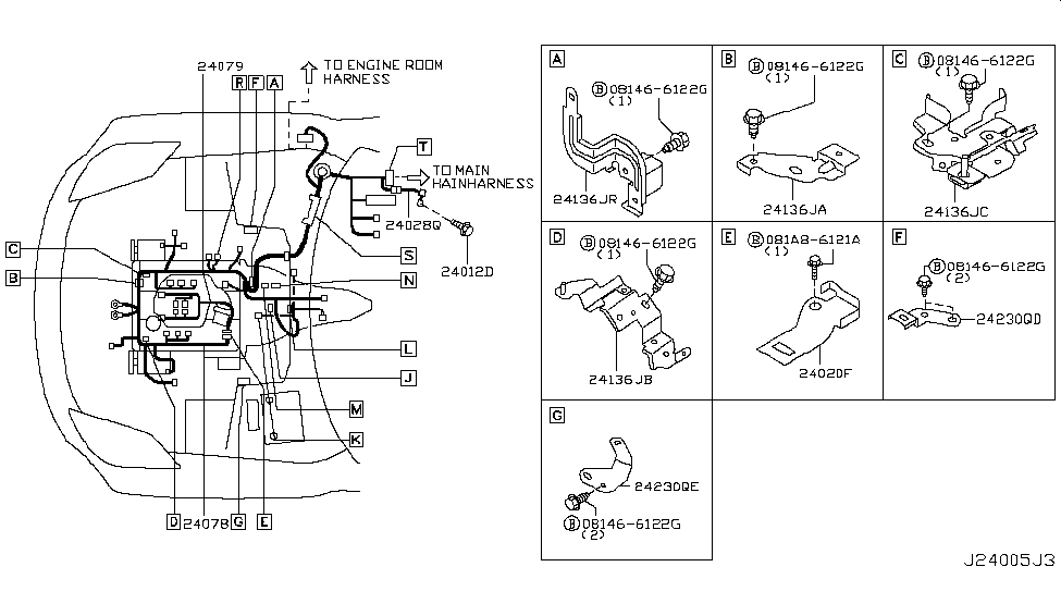 Nissan 24230-EV00C Bracket