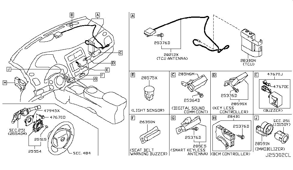 Nissan 283B0-3NA0D Controller Assembly - DCM