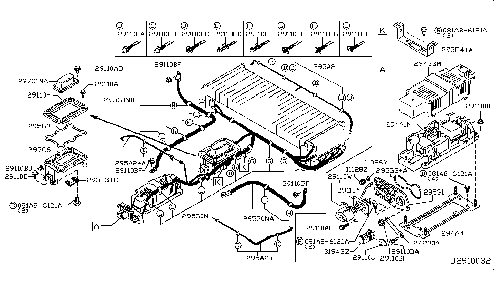 Nissan 295F4-3NF0C Bracket-Harness