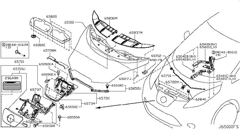 Nissan 65737-3NA0B Cover Assy-Charge Port,Rear