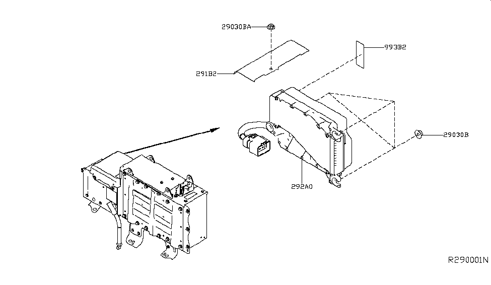 Nissan 292A2-5AF0A Cover-Power Converter