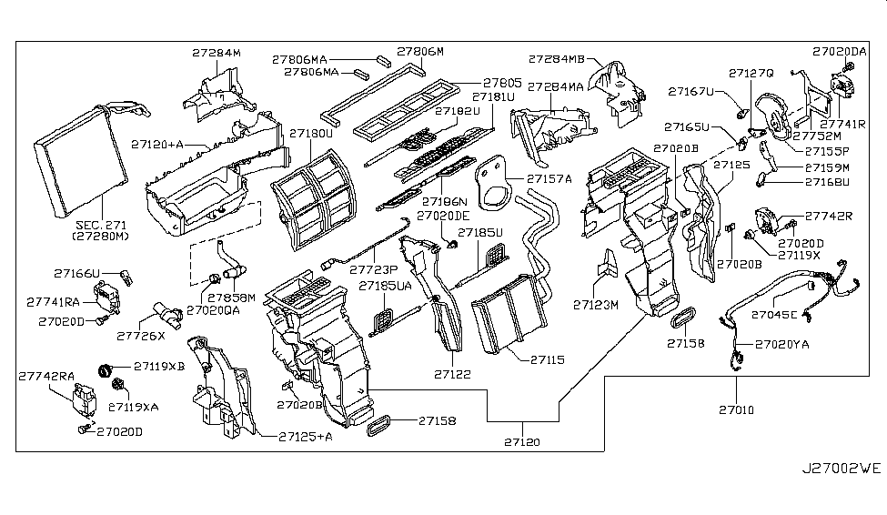 Nissan 27166-1LA0A Lever-Vent, NO. 2