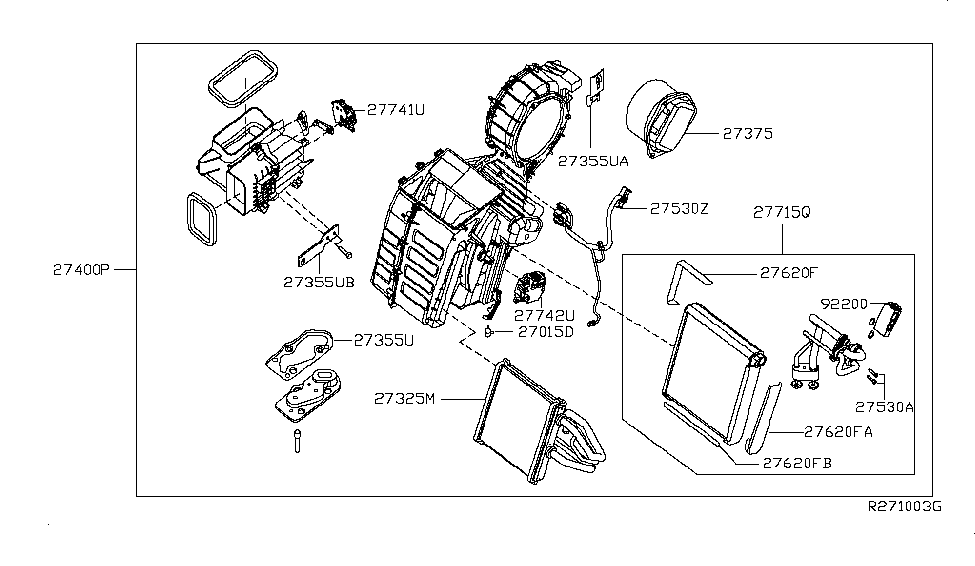 Nissan 27400-1PA0B Heating Unit-Front