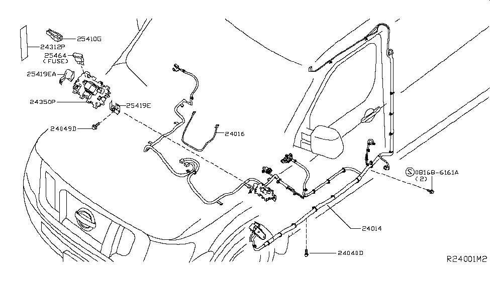 24016-1PA1A | Genuine Nissan #24016-1PA1A HARNESS ASSY CONSOLE