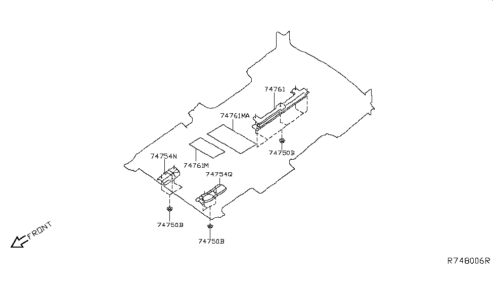 Nissan 74718-1PB0A INSULATOR-Heat