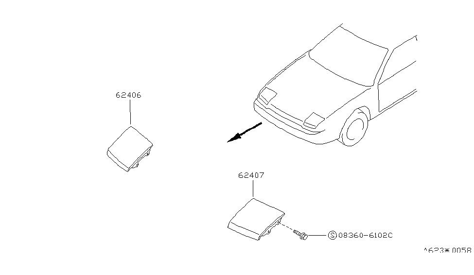 62453-51F00 Nissan FINISHER-Head Lamp,LH