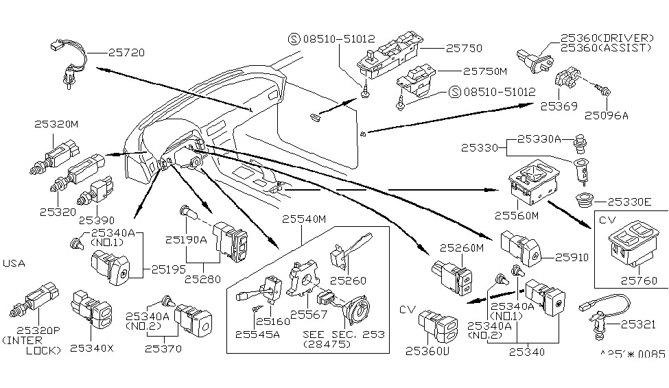 Nissan 25169-40F00 Bulb