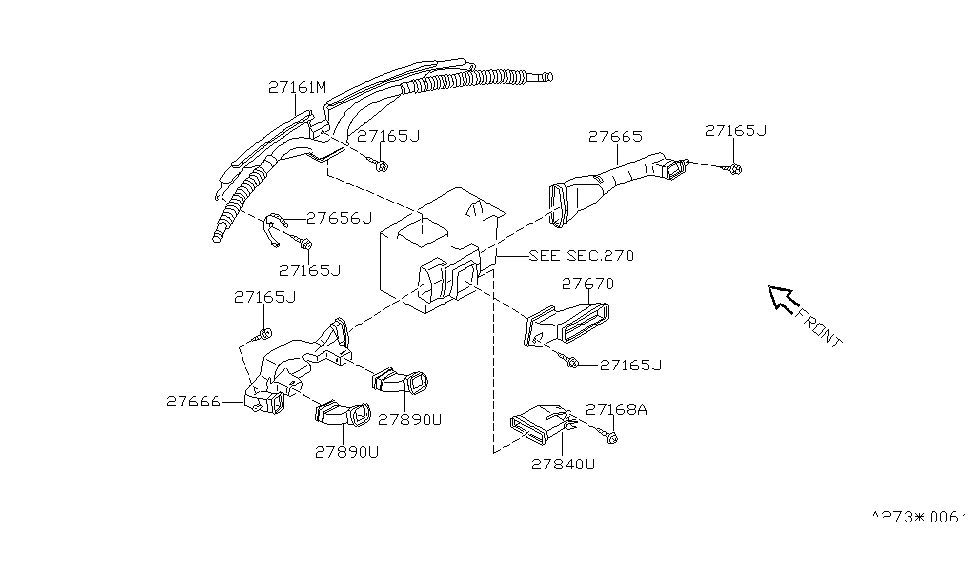 Nissan 27840-53F00 Nozzle-Floor Drive