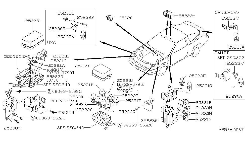 Nissan 25237-40F00 Bracket-Relay