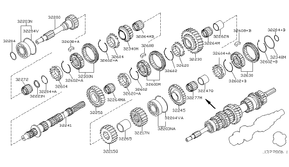 Nissan 32217-CD104 Gear-4TH, Main