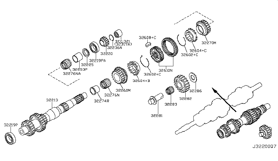 Nissan 32270-CD104 Gear Assembly-4TH,Counter