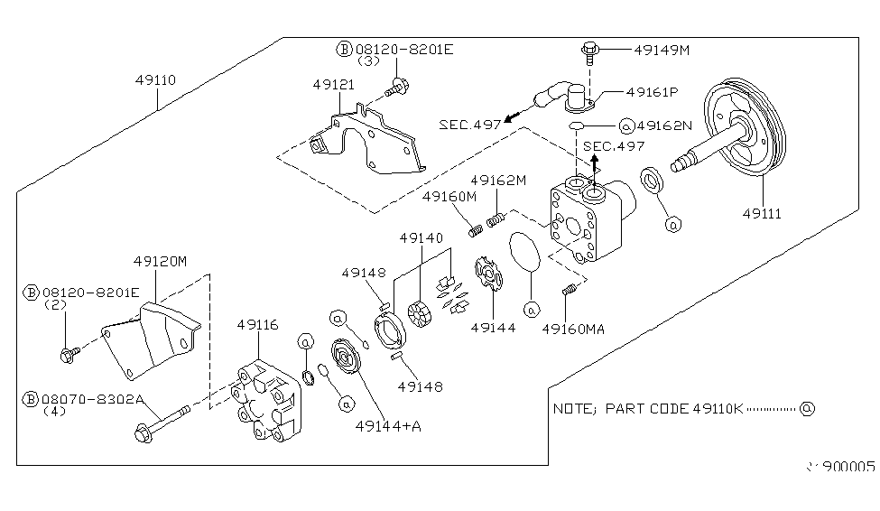 Nissan 49168-4M800 Valve Assembly-Flow Control