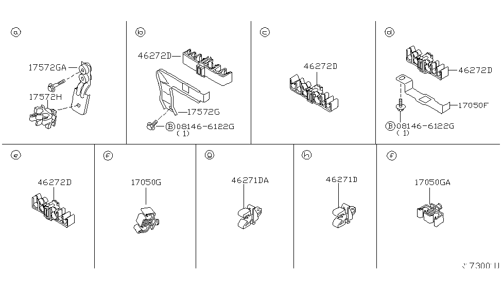 Nissan 17572-5M000 Clip