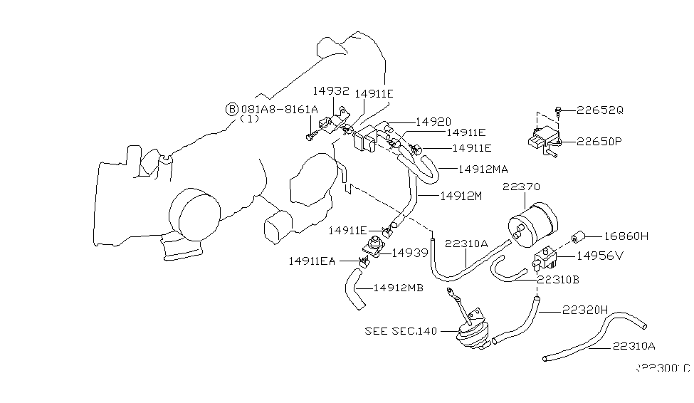 Nissan 14962-85E10 Filter Assembly - SOLENOID Valve