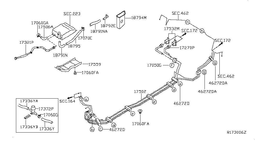 Nissan 17321-8U601 Tube Assembly Ventilation