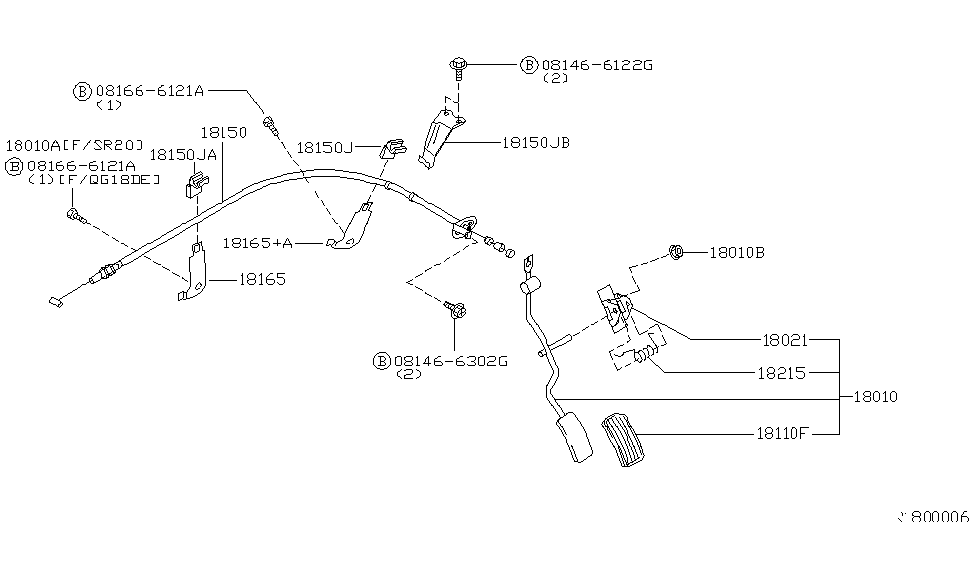 Nissan 18005-5M000 Lever Assy-Accelerate Pedal