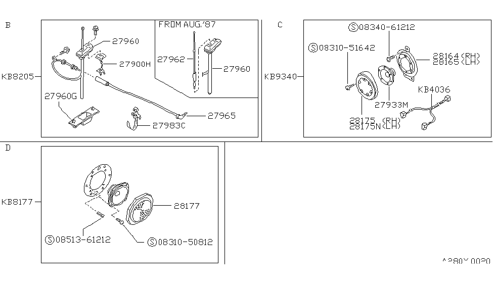 Nissan B9340-01G02 Rear Speaker Kit