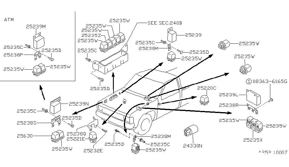 1991 Nissan Hardbody Pickup  D21  Relay