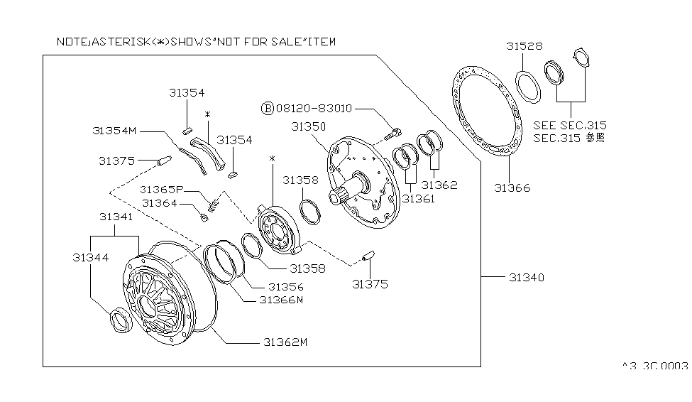 Nissan 31341-X6901 Housing Assy-Oil Pump