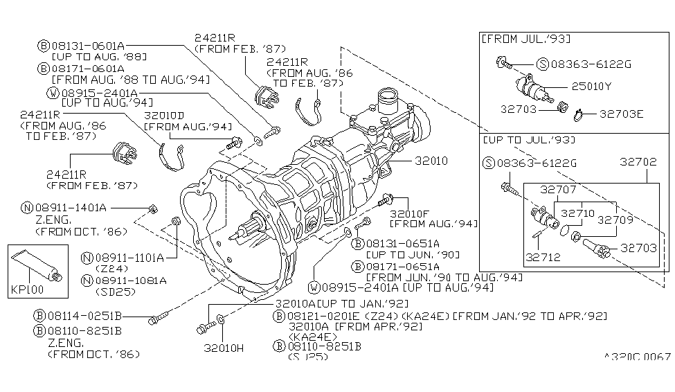 Nissan 32707-02G02 Sleeve-Speedometer Pinion