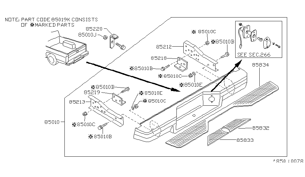 Nissan 85011-S4025 Bumper Hardware Kit