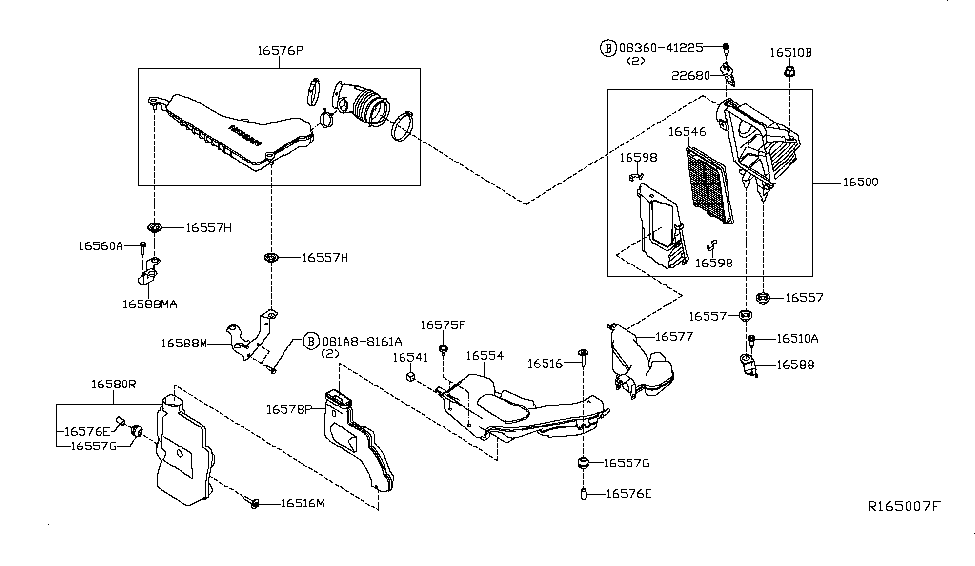 Nissan 16542-4BA0A Seal-Air Duct,Dust Side