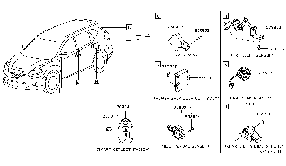 Nissan 285B2-4BA0A Sensor Assy-Hand