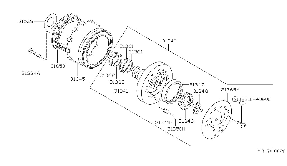 Nissan 31341-01X00 Housing Oil