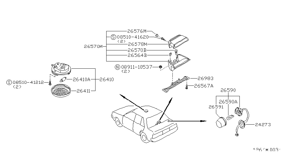 Nissan 08510-41620 Screw