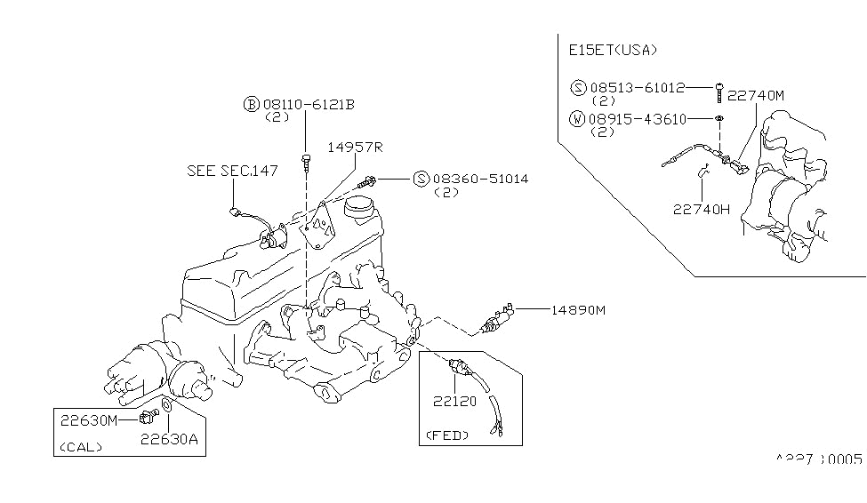 Nissan 22740-15M00 Boost Sensor