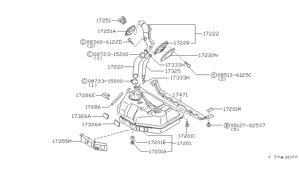 Nissan 17225-01M00 Plate Filler