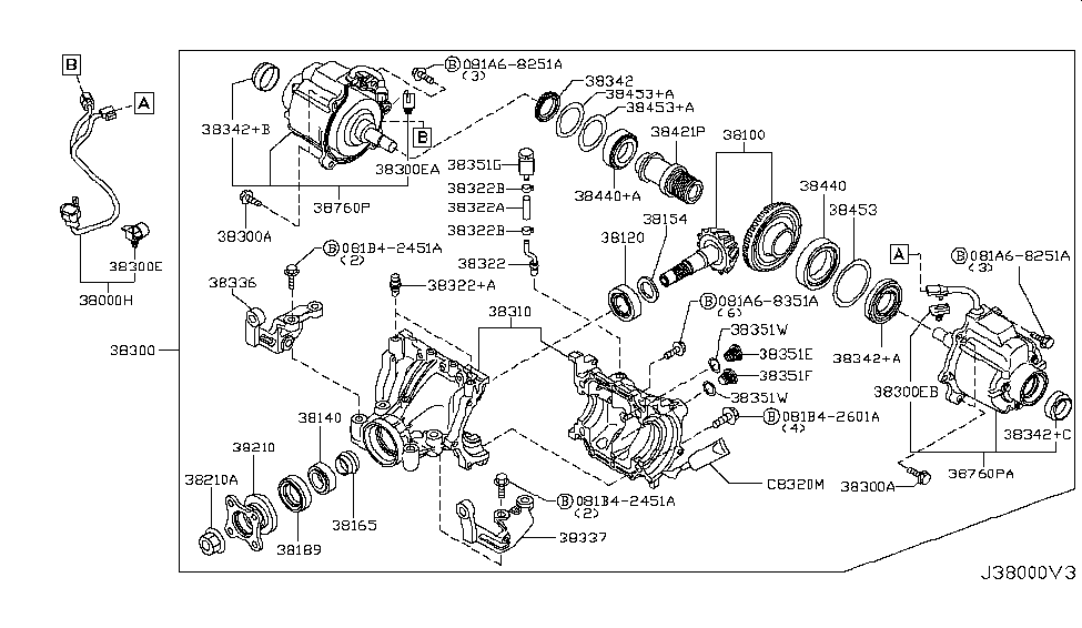 Nissan 38421-1KD0A Stem-Center