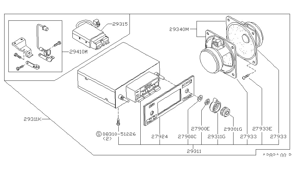 Nissan B9250-20W20 Front Speaker Unit