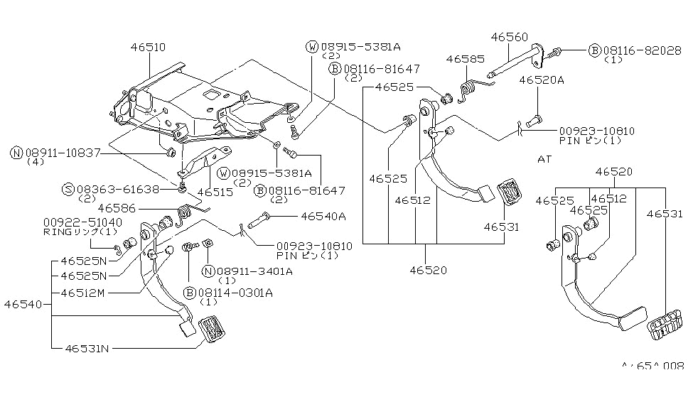 Nissan 46547-10W00 Bracket BKE