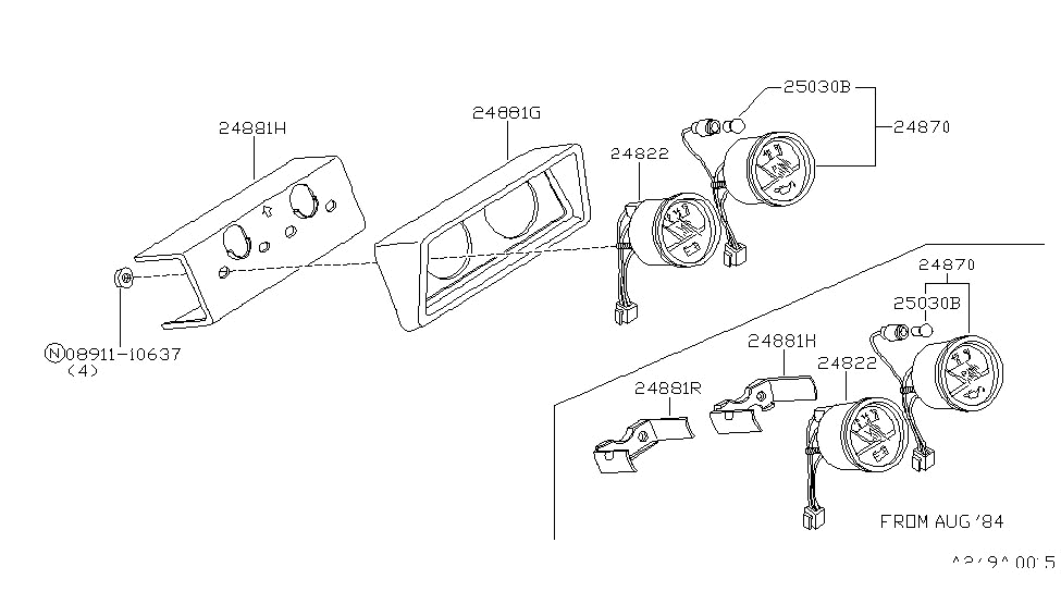 Nissan 24871-62W01 Bracket Gauge