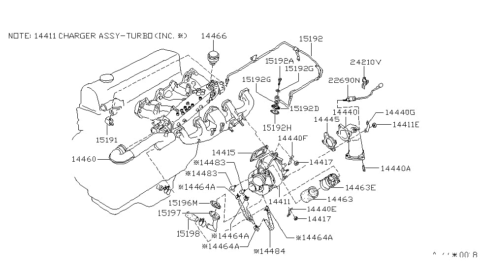 Nissan 14464-S8000 CLAMP/HEAT INSULATOR