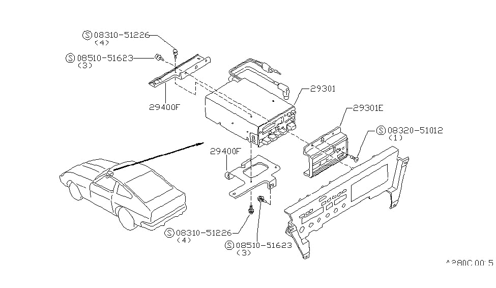 Nissan 08320-51012 Screw