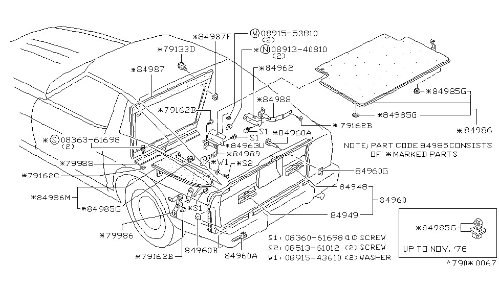 Nissan 79910-P7901 FINISHER Rear Panel