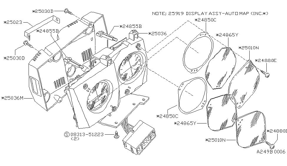 Nissan 24840-01P00 Display Assembly