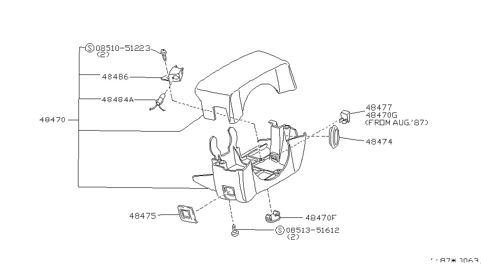 Nissan 68495-21P24 Plug-Switch Hole Black